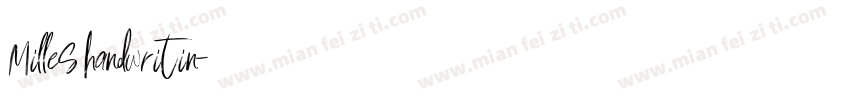 Milles handwritin字体转换